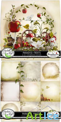 Scrap Set - Paradise Fruits PNG and JPG Files