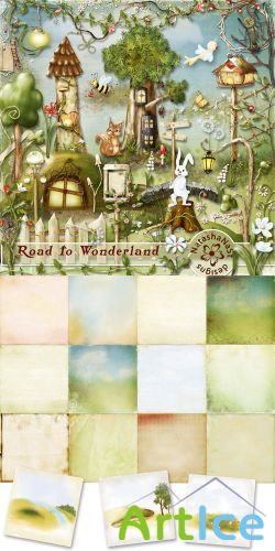 Scrap Set - Road to Wonderland PNG and JPG Files