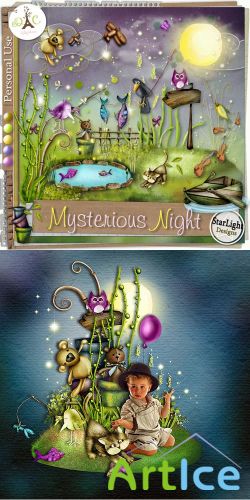 Scrap Set - Mysterious Night PNG and JPG Files