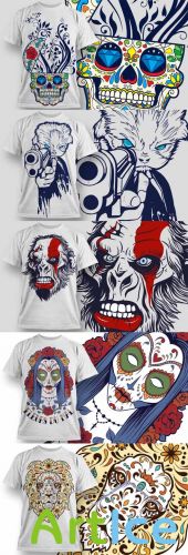 T-Shirt Vector Design Set 13