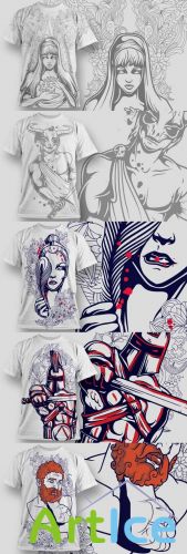 T-Shirt Vector Design Set 14