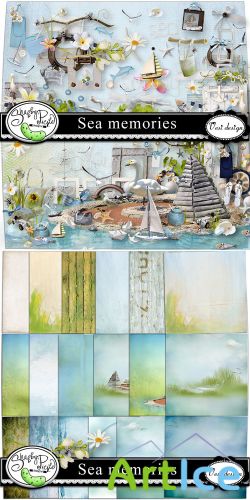 Scrap Kit - Sea Memories PNG and JPG Files