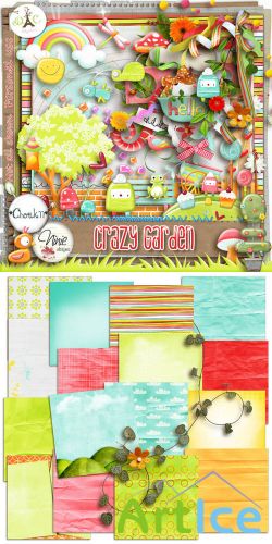 Scrap Set - Crazy Garden PNG and JPG Files