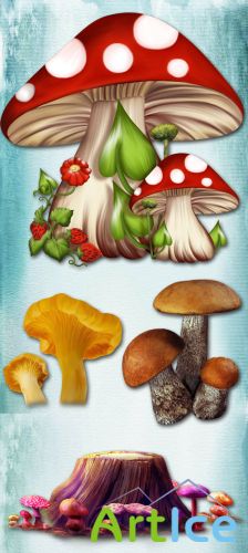 Mushrooms PNG Files