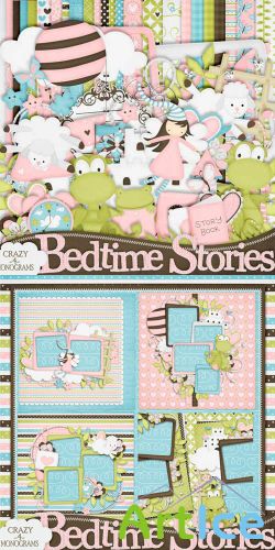 Scrap Set - Bedtime Stories PNG and JPG Files