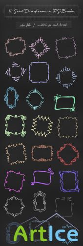 30 Sweet Decorative Frames PS Brushes