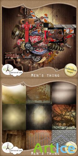 Scrap Set - Mens Thing PNG and JPG Files