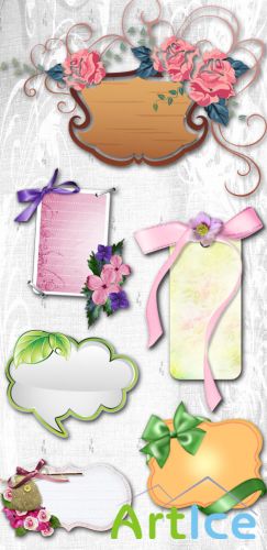 Scrap Set - Beautiful Labels PNG Files