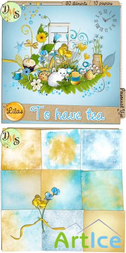 Scrap Set - To Have Tea PNG and JPG Files