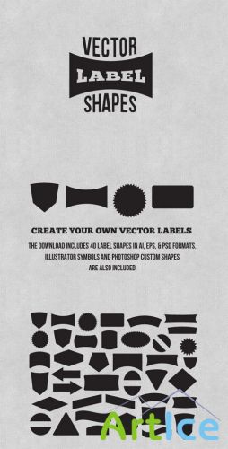 WeGraphics - Label And Badge Vector Shapes