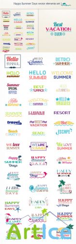 Designtnt - Summer vector elements set 1