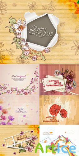 Spring Floral Illystrations Set 1