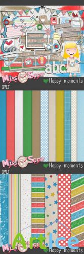 Scrap Set - Happy Moments PNG and JPG Files