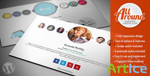 CodeCanyon - All Around v1.0.4 - Wordpress Content Slider / Carousel