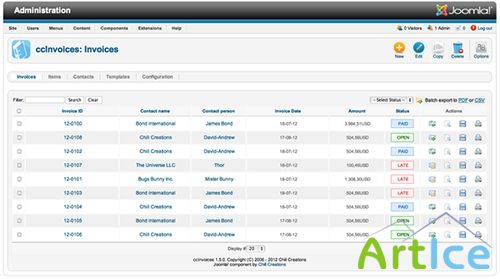 cc Invoices 1.7.2 for Joomla 2.5 - 3.x