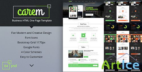 ThemeForest - Carem Premium One Page Portfolio - RIP