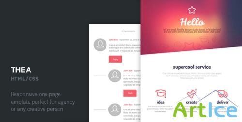 ThemeForest - Thea - One Page Responsive Template - RIP