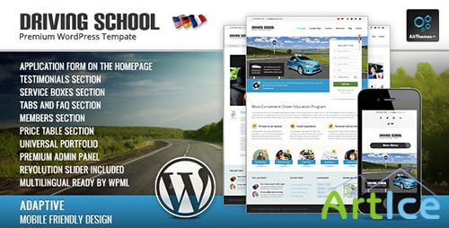 ThemeForest - Driving School v1.3 - WordPress Theme for Small Business