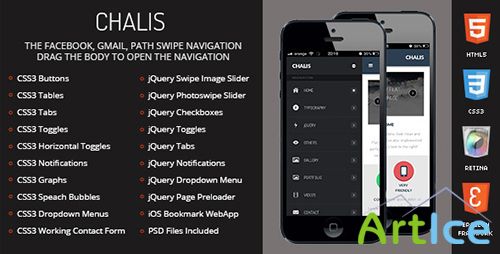 ThemeForest - Chalis Mobile Retina - HTML5 & CSS3 And iWebApp - RIP