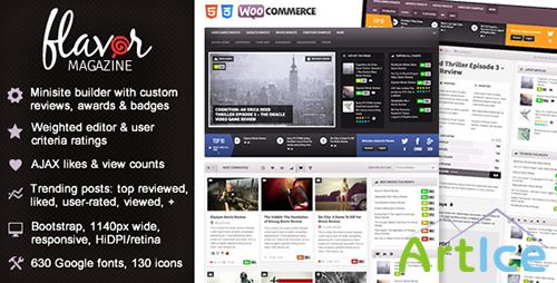 ThemeForest - Flavor v1.6 - Responsive/HD Magazine/Review AJAX Theme