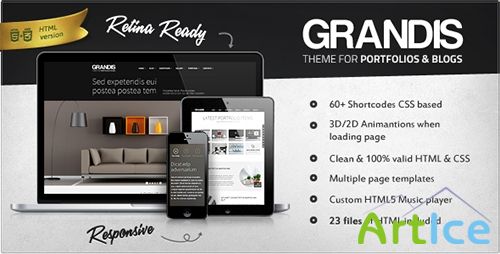 ThemeForest - Grandis - Responsive Multi-Purpose HTML Template - RIP