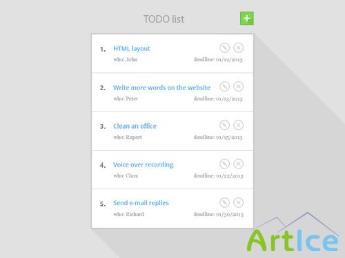 PSD Web Design - TODO list