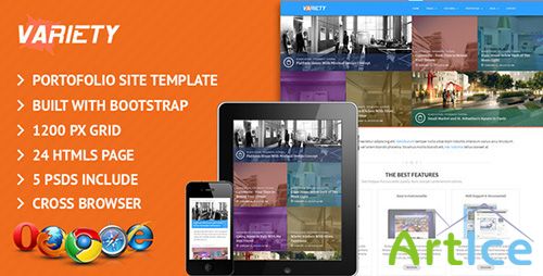 ThemeForest - Variety Responsive Portofolio Template - RIP