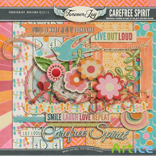 Scrap Set - Carefree Spirit PNG and JPG Files