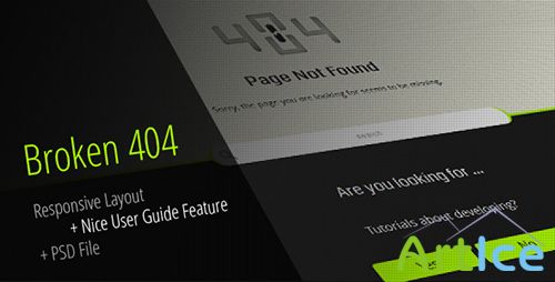 ThemeForest - Broken 404 - Custom Error Page - RIP