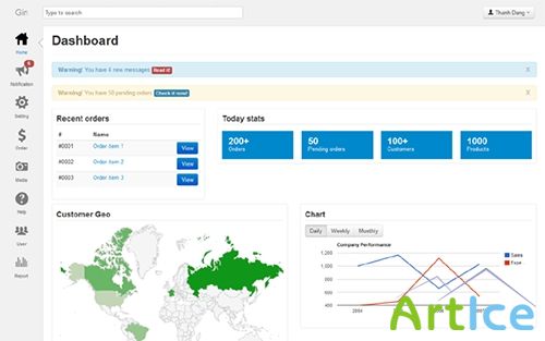 WrapBootstrap - Gin Admin