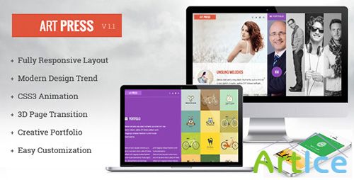 ThemeForest - ArtPress One Page Responsive Creative Portfolio - RIP