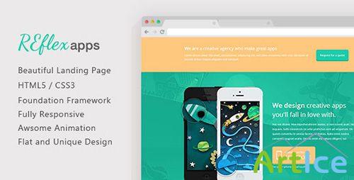 ThemeForest - ReflexApps - Responsive landing Page Template - RIP