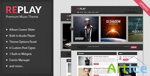 ThemeForest - Replay v1.7 - Responsive Music WordPress Theme