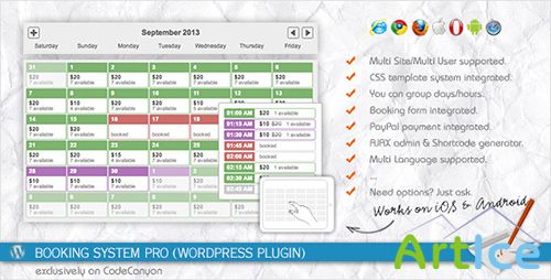 CodeCanyon - Booking System PRO v1.7 (WordPress Plugin)