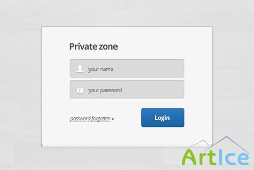 PSD Web Design - Simple clean almost flat login box