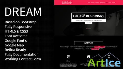 ThemeForest - DREAM - One Page Responsive Template - RIP