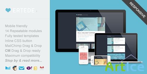 ThemeForest - Flat minimalist email template - ERTEDE - RIP