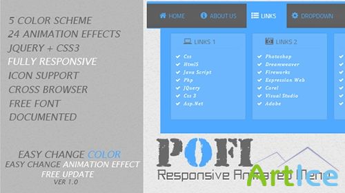 CodeCanyon - Pofi - Responsive Animated Menu - RIP