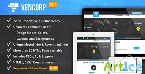 ThemeForest - Elegant v1.2 - Responsive HTML5 w/ Animated Metro Slider - FULL