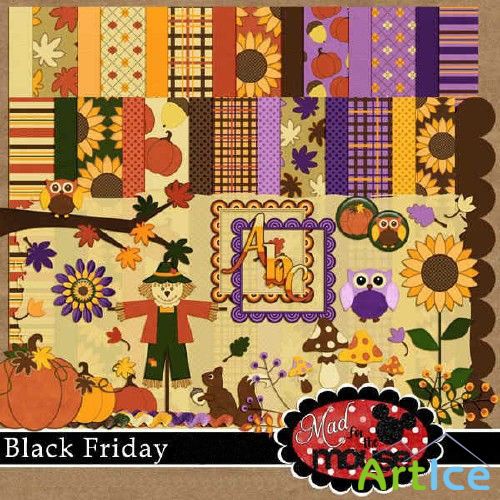 Scrap Set - Black Friday PNG and JPG Files