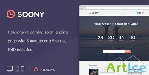 ThemeForest - Soony - Multipurpose Coming Soon Page - RIP