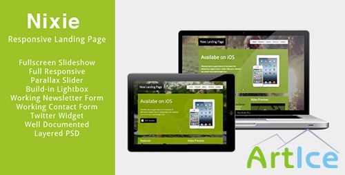 ThemeForest - Nixie v1.0.5 - Responsive Landing Page - FULL