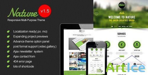 ThemeForest - Nature v1.4 - Responsive Onepage WordPress Theme