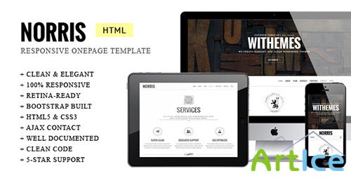 ThemeForest - Norris - Elegant Retina-ready Onepage Template - RIP