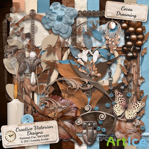 Scrap Set - Cocoa Dreaming PNG and JPG Files