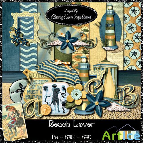 Scrap Set - Beach Lover PNG and JPG Files