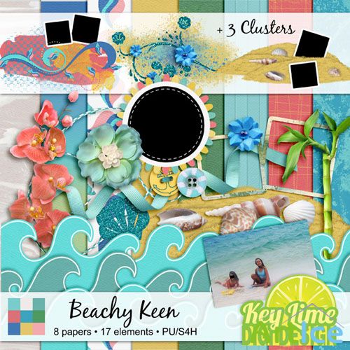 Scrap Set - Beachy Keen PNG and JPG FIles