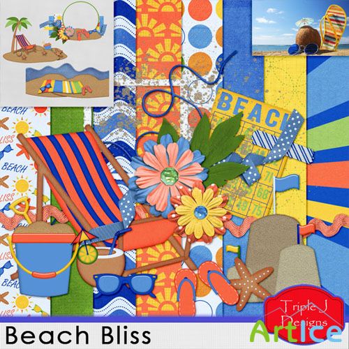 Scrap Set - Beach Bliss PNG and JPG Files