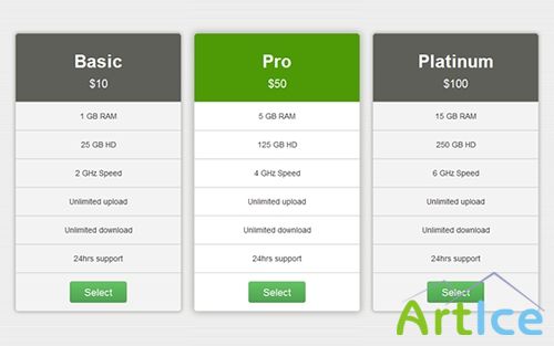 WrapBootstrap - Corporate Pricing Table