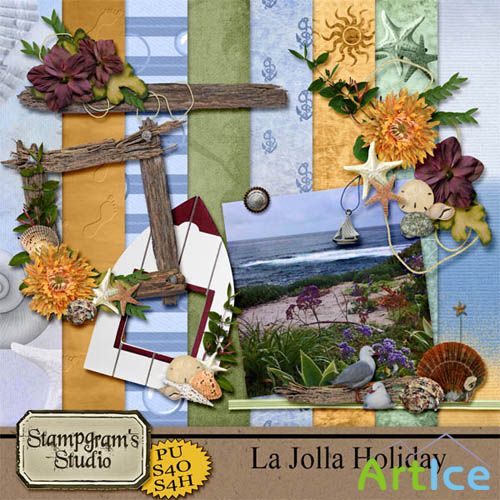 Scrap Set - La Jolla Holiday PNG and JPG Files